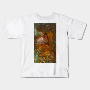 Lara Croft in the rabbit hole Kids T-Shirt